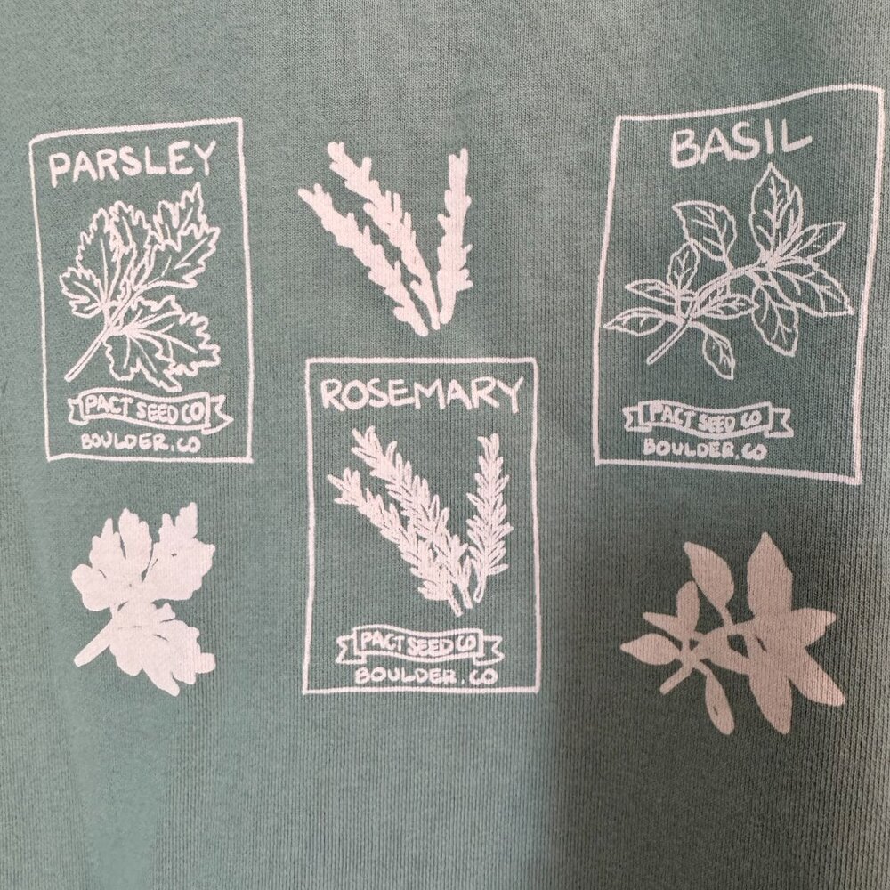 Pact Sage Green Herbal Graphic Sweatshirt - Picture 2 of 4